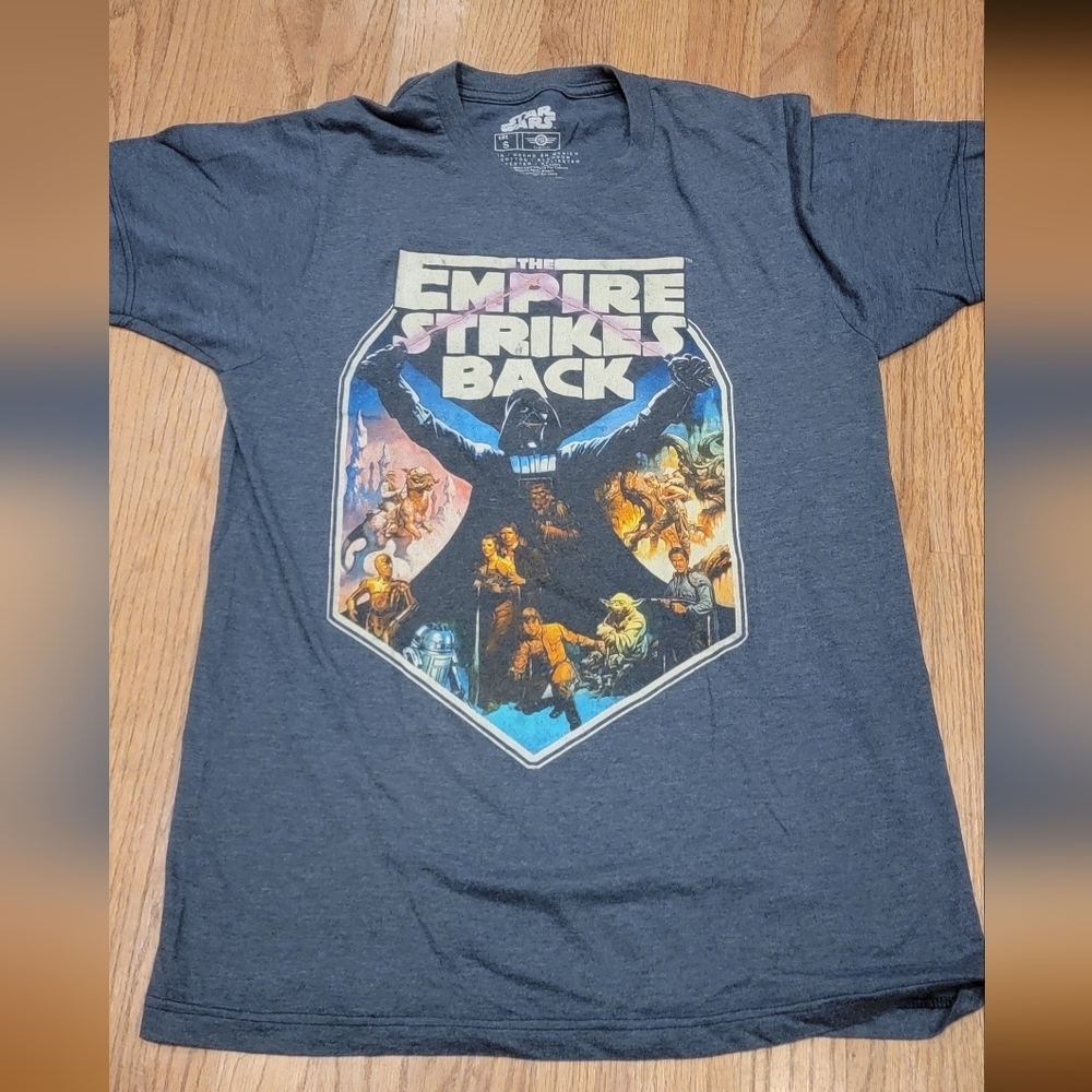 Star Wars Empire Strikes Back Heather Gray Mens Small T-shirt